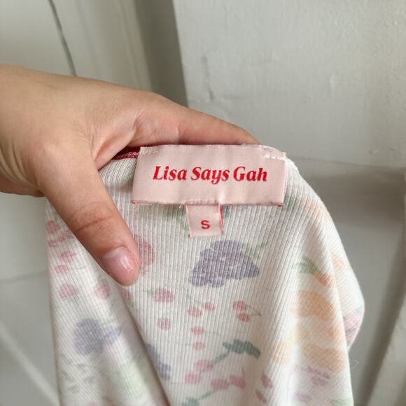 Lisa Says Gah Fruit Print Wrap Blouse - Multicolor - Picture 4 of 4